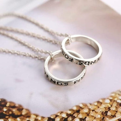 2pcs Best Friends Forever Ring Pendant