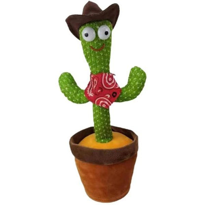 Rechargeable Dancing Cactus Toy with Hat | Interactive Singing & Talking Plush for Toddlers and Kids