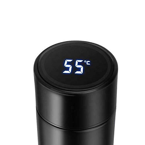 Temperature Display Thermos Water Bottle (Hot & Cold) | 500 ML | Blue & Black