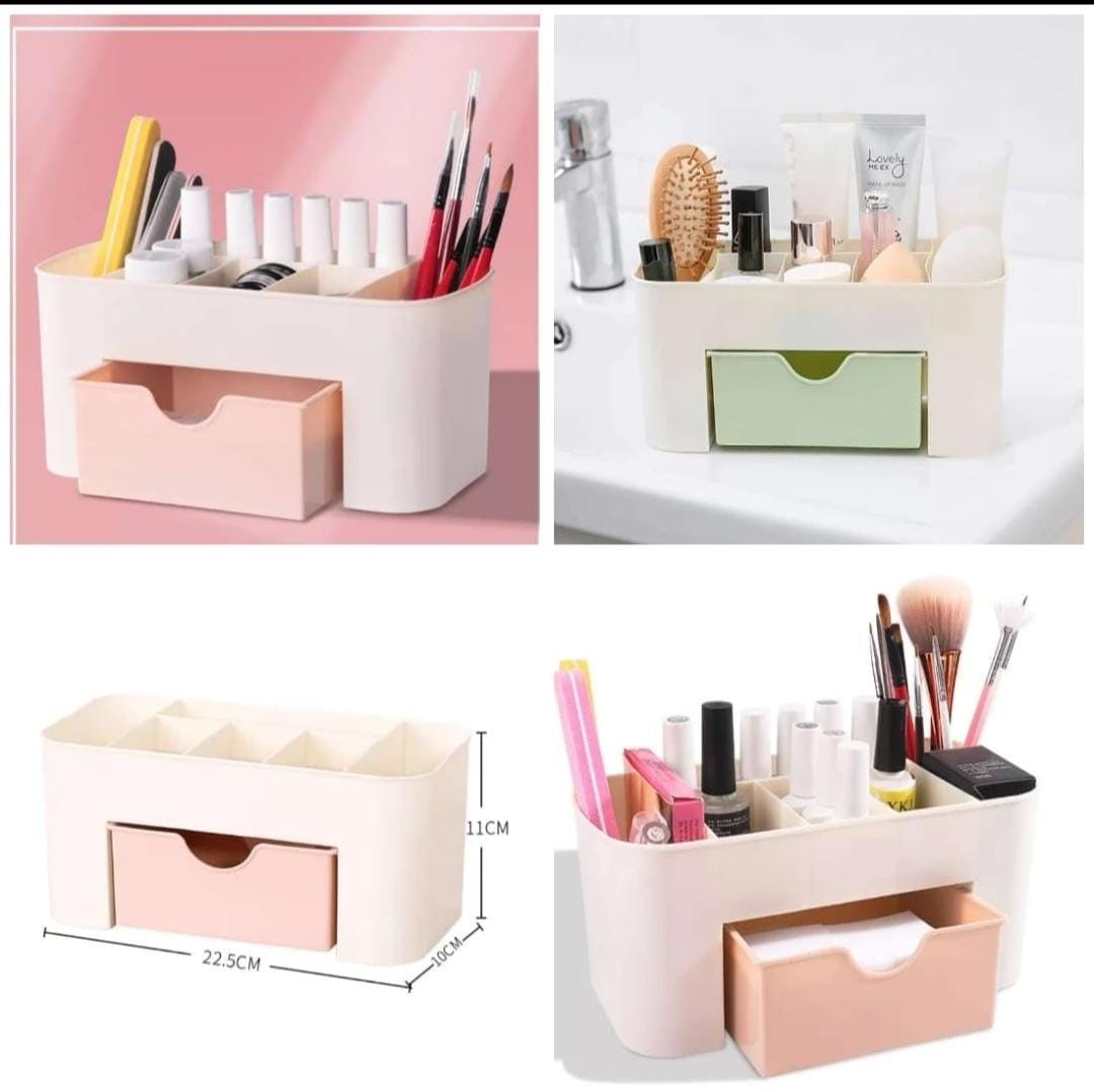 Multi-Purpose Makeup & Desk Organizer with Drawer