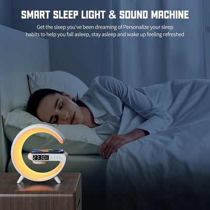 G63 Bluetooth Speaker Atmosphere Light | Wireless Charger Bedside Music Wake-Up Light Bluetooth Sound Multiple Light Modes