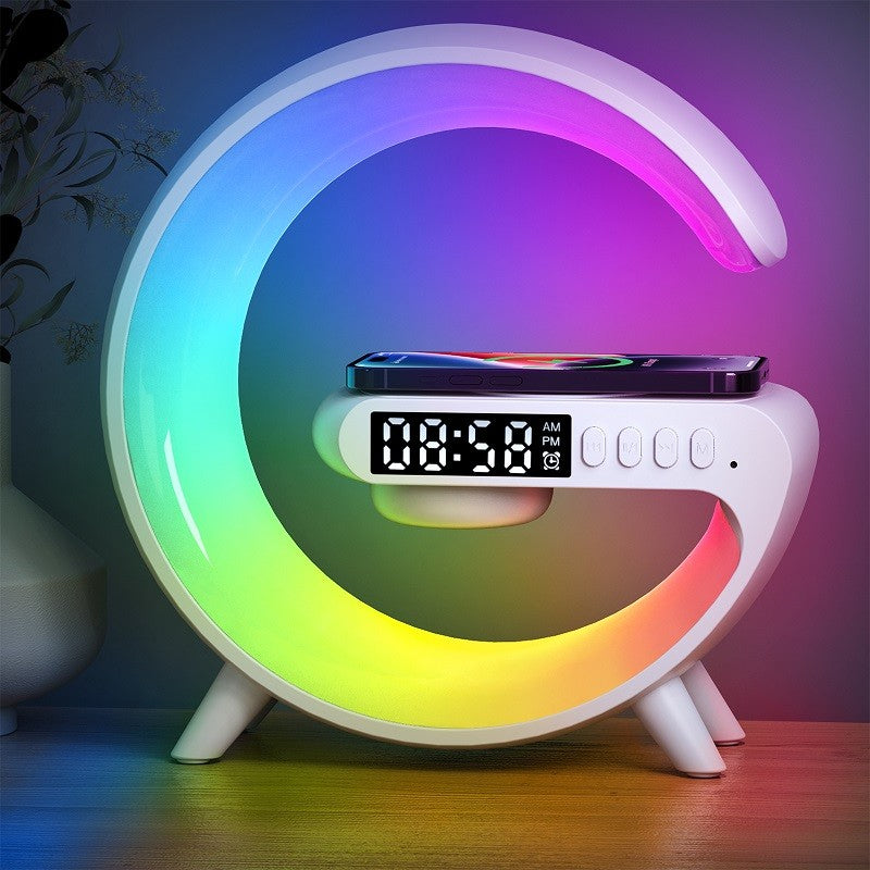 G63 Bluetooth Speaker Atmosphere Light | Wireless Charger Bedside Music Wake-Up Light Bluetooth Sound Multiple Light Modes